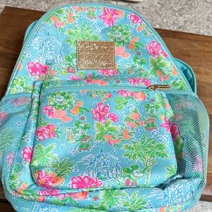 Disney/Lily Pulitzer Floral Mickey Tropical Backpack - Blue Pink Green